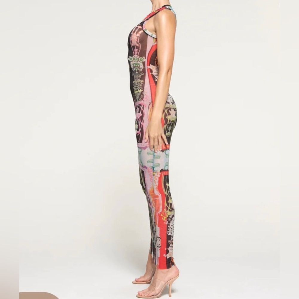 Skims Summer Mesh High Neck Long Dress Size Small Orchid Cabinet Limited Edition - Picture 2 of 15